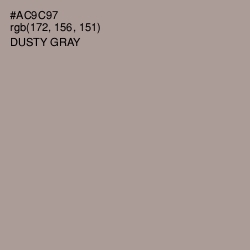 #AC9C97 - Dusty Gray Color Image